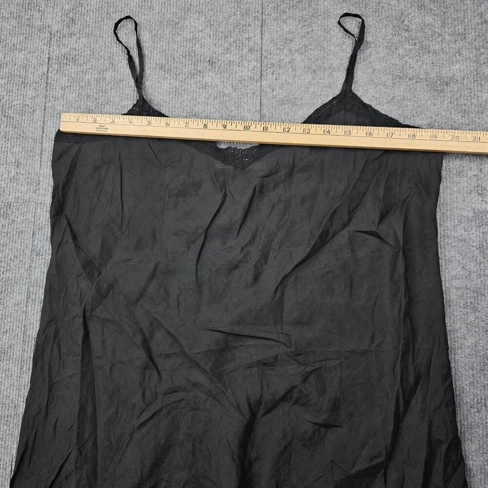 Love Johnny Was Slip Dress Womens XL Black Lace Trim Spaghetti Strap Chemise - Picture 2 of 7
